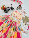 OC 194 Heavy Chinon Silk With Soft Printed Work Lahenga With Choli Dupatta Suppliers In India